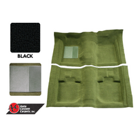 1971 - 1973 Mustang Coupe Molded Carpet Kit (Black)