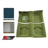 1971 - 1973 Mustang Convertible Molded Carpet Kit (Medium Blue)