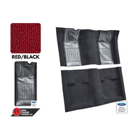 1971 - 1973 Mustang Mach 1 Carpet Kit - Red with Black Inserts