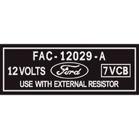 Ford Ignition Coil Decal (Silver Print On Clear) XR XT GT