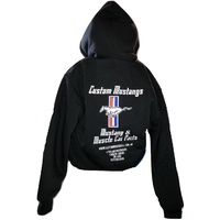 Custom Mustangs Fur Lined Embroidered Hoodie - Small