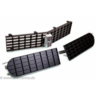 1970 - 1971 Torino Ranchero HideAway Grille & Headlight Doors - Black Eggcrate