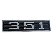 1969 Mustang "351" Hood Scoop Emblem - Plastic Stick On
