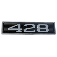 1969 Mustang "428" Hood Scoop Emblem - Plastic Stick On