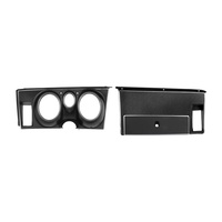 1971 Mustang Dash, Instrument Bezel & Glovebox Door Kit - Black