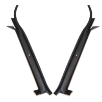 1971 - 1973 Mustang Fastback Windshield Pillar Moldings (Black)
