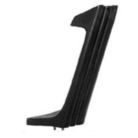 1971 - 1973 Mustang Deluxe Door Pull Grab Handle (Black, Left)