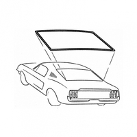 1971 - 1973 Mustang Coupe rear window w/s
