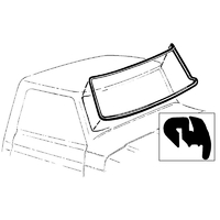 1973 - 1979 Ford F-Truck Front Screen Weatherseal - without Groove for Chrome