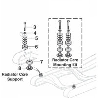 1973 - 1979 Ford F-Truck Front Radiator Support to Frame Mounting Kit