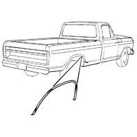 1973 - 1979 F Truck Wheel Opening Moulding - RHR