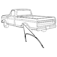 1973 - 1979 F Truck Wheel Opening Moulding - LHR