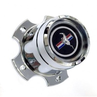 1973 Mustang Aluminum Wheel Center Cap - Black Emblem