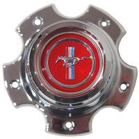 1973 Mustang Aluminum Wheel Center Cap - Red Emblem