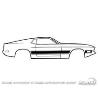 1973 Mustang Mach 1 Side Stripes (Argent)