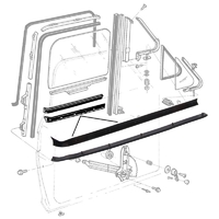 1973 - 1979 Ford F-Truck Belt Window Weatherseals - Left - Pair