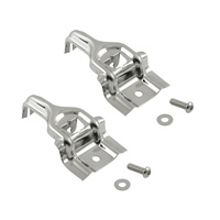 1979-93 Mustang Radiator Bracket Set - Polished Stainless