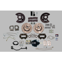 1967 - 1969 Mustang Front Power Disc Brake Conversion Kit V8 Slotted COMPLETE - Manual