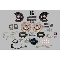 1967 - 1969 Mustang Front Power Disc Brake Conversion Kit V8 Slotted COMPLETE
