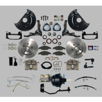 1967 - 1969 Mustang Front Power SN95 Twin Piston Disc Brake Conversion Kit V8 Slotted COMPLETE - Auto