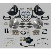 1967 - 1969 Mustang Front Power SN95 Twin Piston Disc Brake Conversion Kit V8 Slotted COMPLETE - Manual