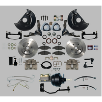 1967 - 1969 Mustang Front Power SN95 Twin Piston Disc Brake Conversion Kit V8 Slotted COMPLETE