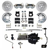 1967-69 Manual Trans. Power Disc Brake Conversion Kit w/ Drilled/Slotted Rotors