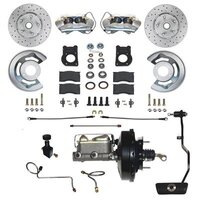 Power Disc Brake Conversion Kit - Drilled/Slotted Rotors Auto Trans.
