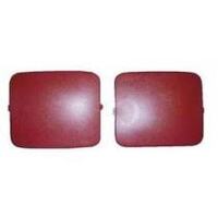 87-89 Mustang Hatchback Shock Access Hole Covers Red