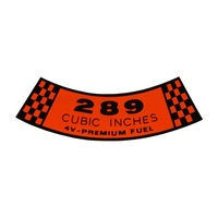 1967 - 1968 Mustang Air Cleaner Decal (289-4V)