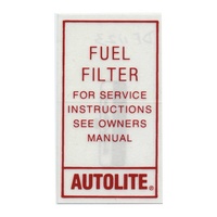 1966 - 1970 Autolite Fuel Filter Decal