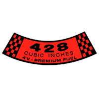 1966-67 Air Cleaner Decal (428-4V Premium Fuel)
