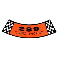 1965 - 1966 Air Cleaner Decal (289-2V)