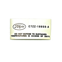 1967 - 1968 Mustang Air Conditioner Dryer Decal