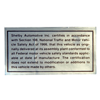 Shelby Safety Act Decal