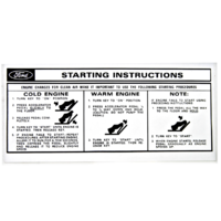 Sun Visor Start Instructions Sleeve Decal