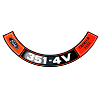 70-71 Air Cleaner Decal (351 4v Premium Fuel)