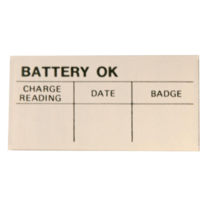 Battery Test O.K. Decal