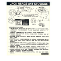 Jack Instructions (Space Saver Wheel, Late 1971)