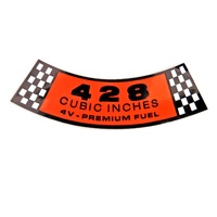 1968 Air Cleaner Decal (428-4V Premium Fuel)