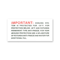 Cooling Warning Decal