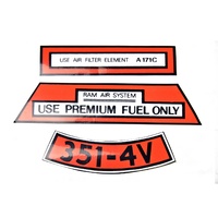 Air Cleaner Decal (351 Boss)