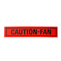 Caution Fan Decal