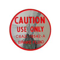 Disc Brake Master Cylinder Decal