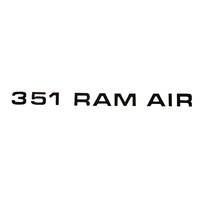 1971 - 1972 Mustang 351 Ram Air Hood Decal - Black