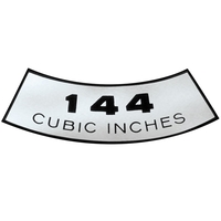 1961-63 Ford Falcon 144 Cubic Inch CID AIR CLEANER DECAL RANCHERO