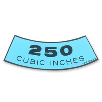 68-69 Air Cleaner Decal (250 CID)