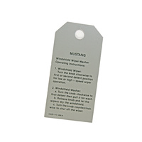 Windshield Washer Adjuster Tag