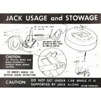 Early 1971 Ford Mustang Fastback Jack Instructions for Regular Wheel Decal