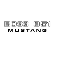 1971 Mustang Boss 351 Fender Decal (Black)